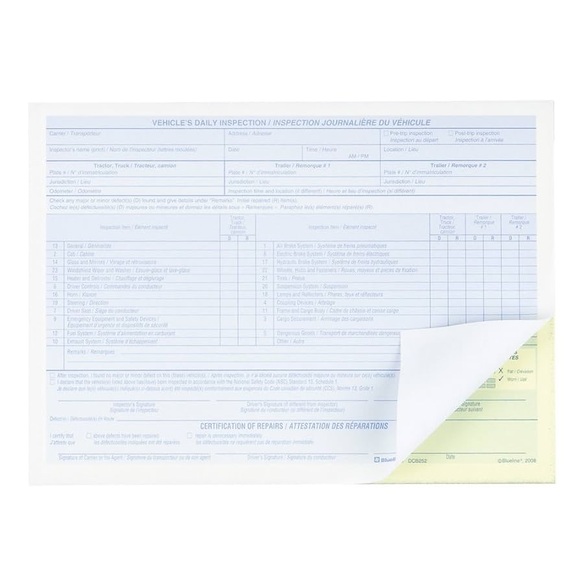 🌙 B45- 2 pack Vehicle's Daily Inspection Report - Picture 3 of 3